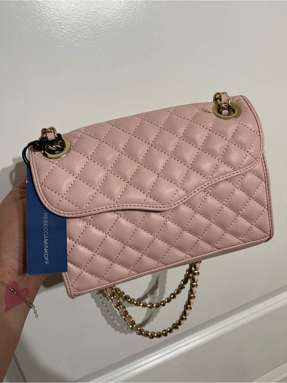 NWT! Rebecca Minkoff Mini Quilted Affair Pink Quartz